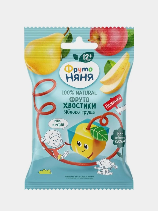 Фруктовые кусочки ФрутоНяня, яблоко, груша, 15г
