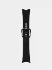 Черный ремешок для часов Samsung Galaxy Watch 6 / 5 / 4, силиконовый, 20мм