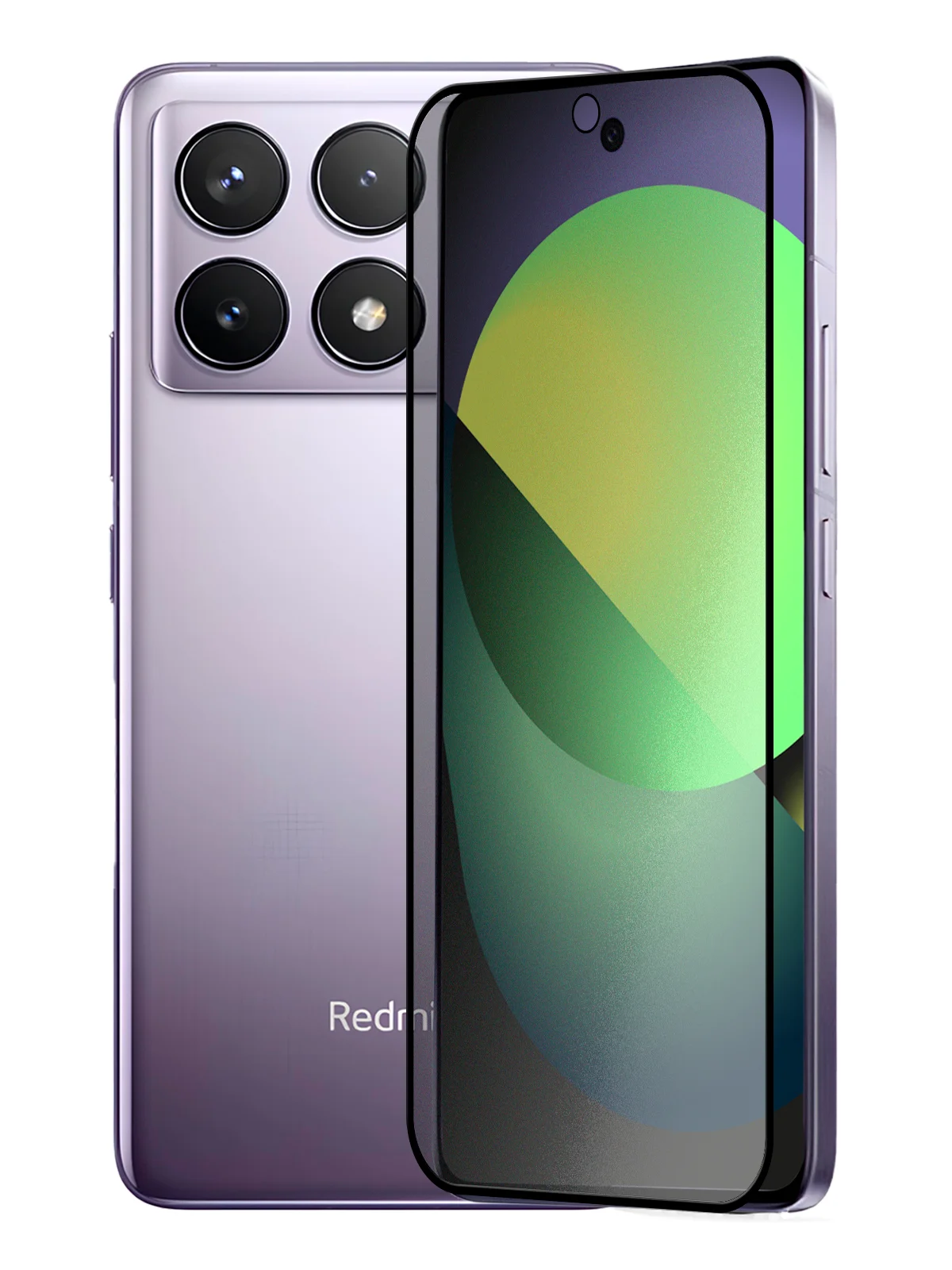 Белый стекло для POCO F6 Pro Xiaomi Redmi K70/ K70 Pro защитное BROSCORP матовое антишпион рамка