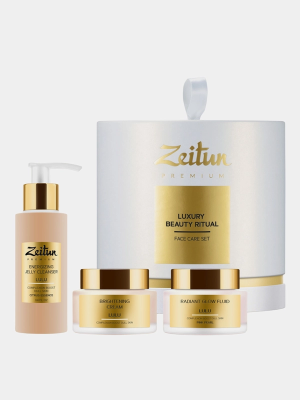 Набор ZEITUN "Luxury Beauty Ritual", гель для умывания, флюид, крем