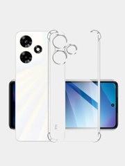 Чехол Infinix Hot 30 / Инфиникс Хот 30, прозрачный, силиконовый, противоударный