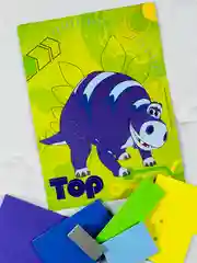 Объемная аппликация турбозавры вперед тор без клея и ножниц