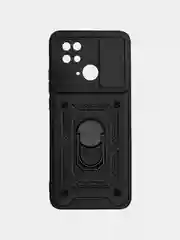 Чехол Redmi 10C / Poco C40, Редми 10С противоударный, с металлической подставкой кольцом