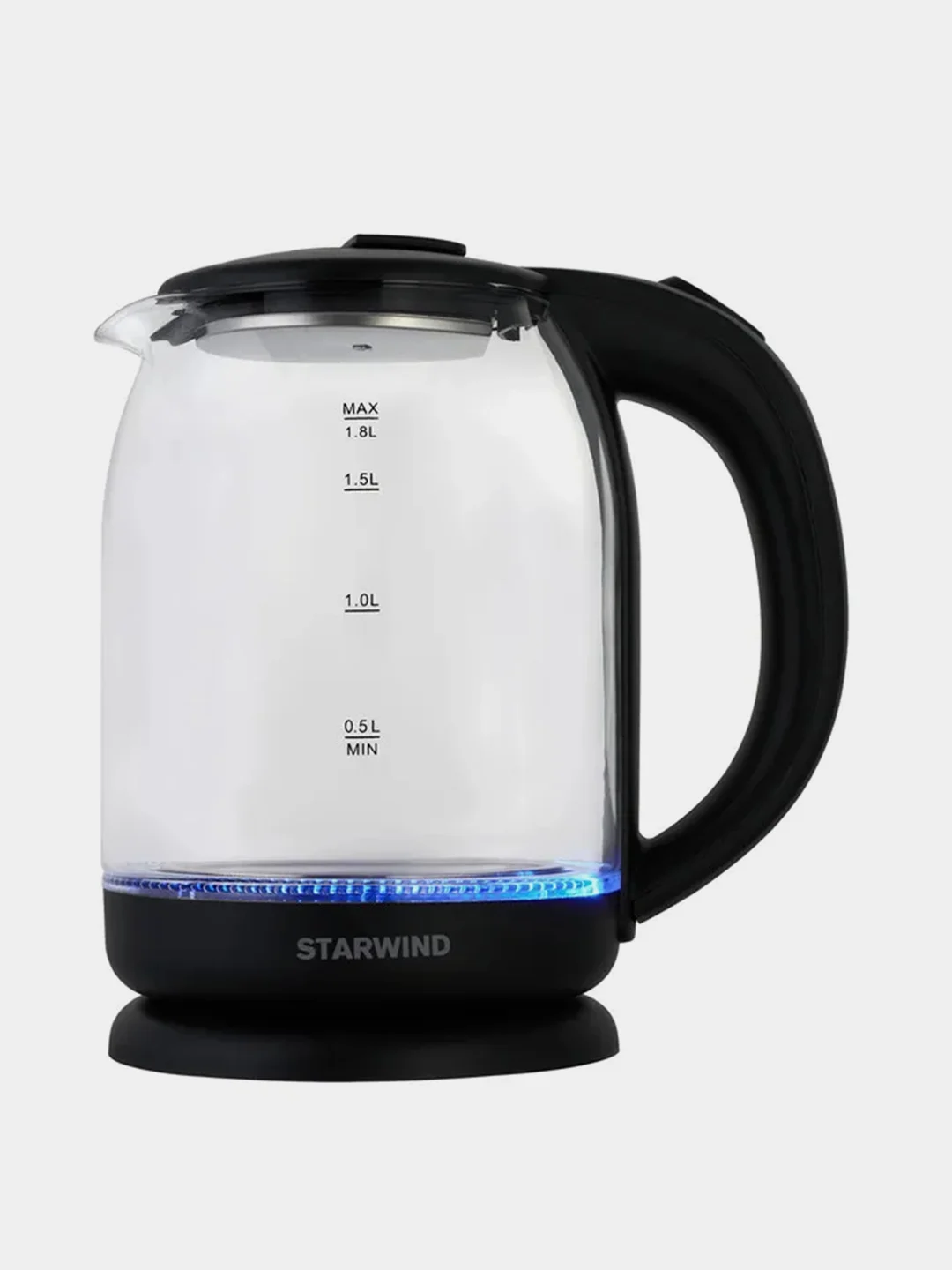 Чайник электрический Starwind SKG1779, стеклянный, 1.8 л, 1700 Вт