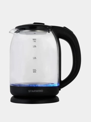 Чайник электрический Starwind SKG1779, стеклянный, 1.8 л, 1700 Вт