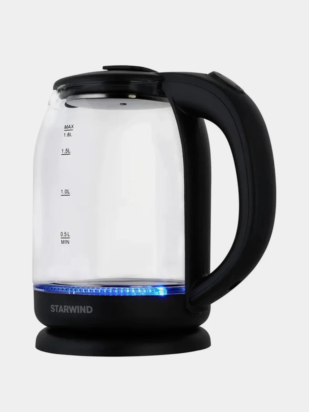 Чайник электрический Starwind SKG1779, стеклянный, 1.8 л, 1700 Вт