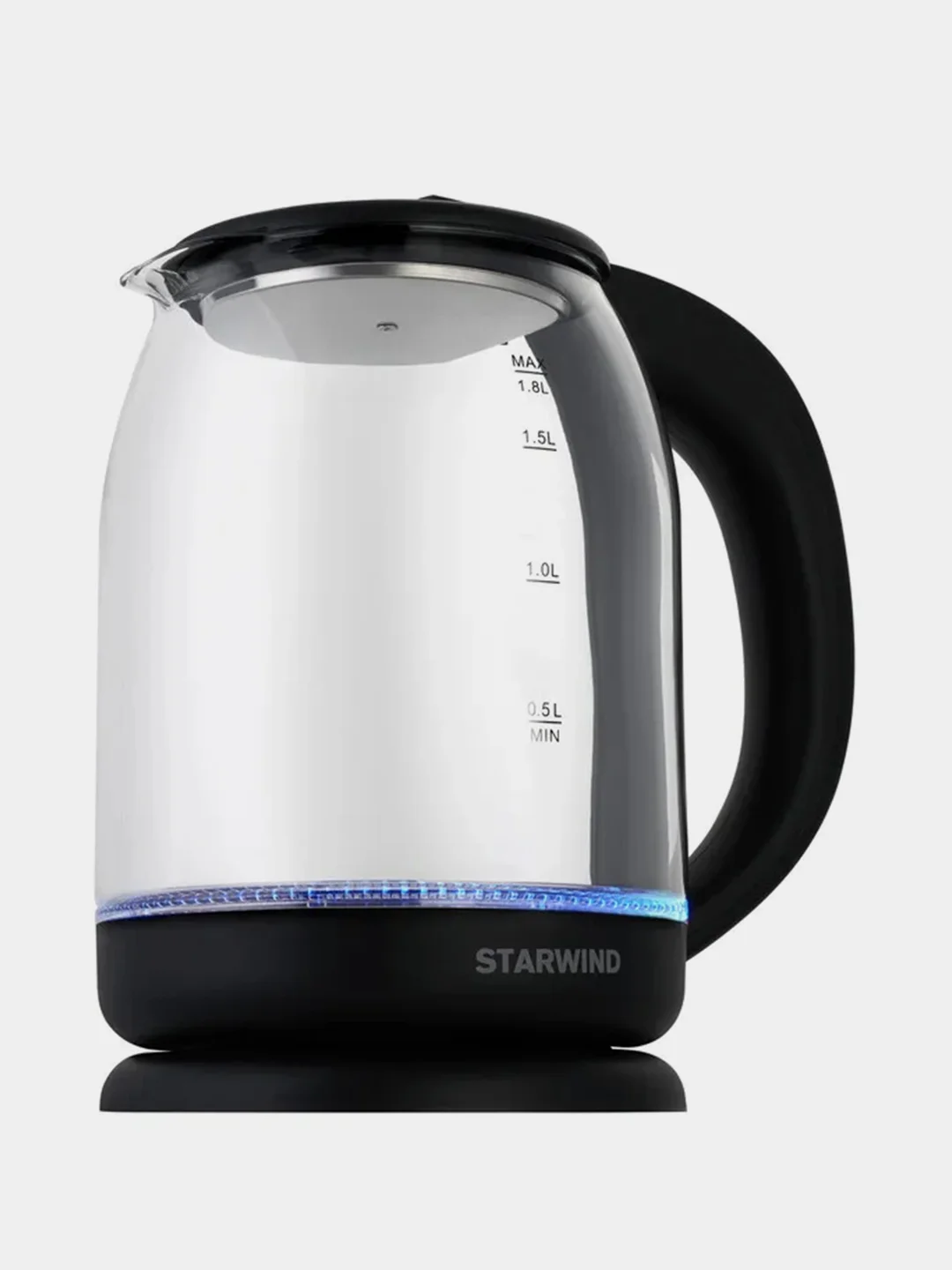 Чайник электрический Starwind SKG1779, стеклянный, 1.8 л, 1700 Вт