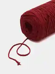 Бордовый хлопковый шнур 200 м, 3 мм