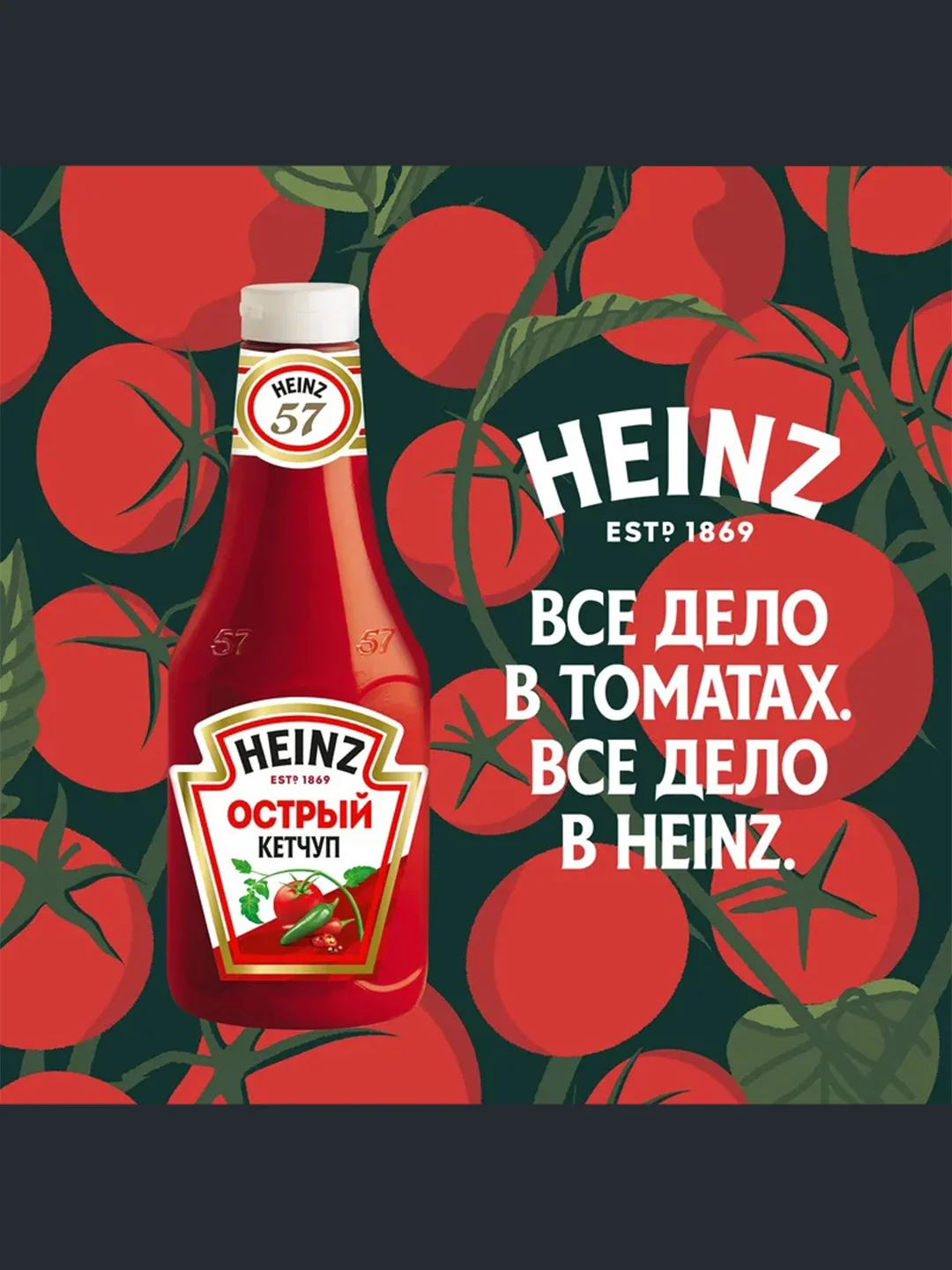 Кетчуп HEINZ Острый, в бутылке, 800 г