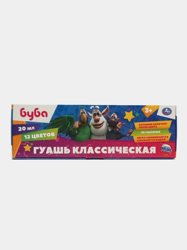 Гуашь Буба 12 цветов, 20 мл