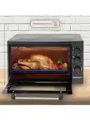 Черный мини-печь, духовка, духовый шкаф, электрический, KRAFT KF-MO 32л, 38л