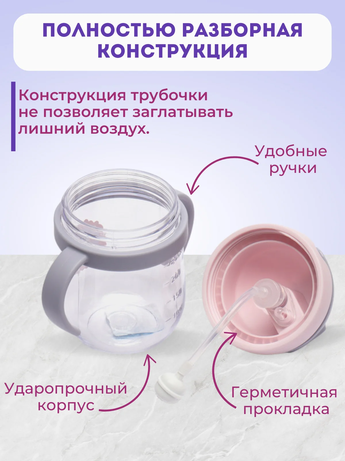 Мятный бутылка детская, бутылочка детская с трубочкой, поильник непроливайка, 250 и 350 мл