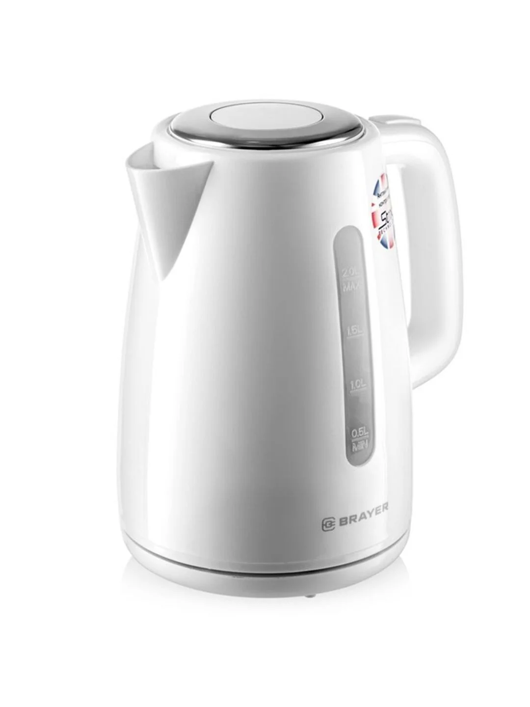 Белый чайник электрический BRAYER BR1012BK 1.7л / 1058BR-BK 2л