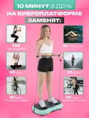 Тиффани виброплатформа FitnessLive, с Bluetooth и эспандерами, тренажер для похудения, FL-102