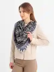 Лавандовый платок шелковый 110*110 на голову, шею