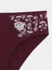 Бордовый трусы женские