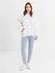 Белый худи женское на флисе