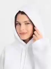 Белый худи женское на флисе