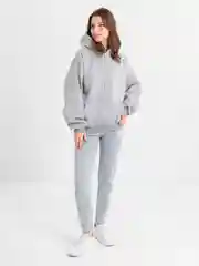 Серый худи женское на флисе