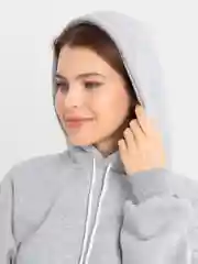 Серый худи женское на флисе
