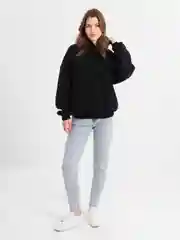 Черный худи женское на флисе