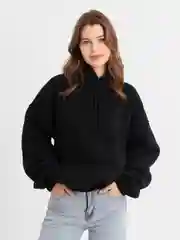 Черный худи женское на флисе