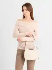 Бежевый сумка женская / Женский клатч сумка / Сумка через плечо / Сумка багет женская