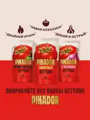 Кетчуп томатный PIKADOR С чесноком, 300г