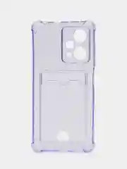 Лавандовый чехол для Xiaomi Redmi Note 12 Pro Plus 5G (Редми Нот 12 Про плюс)  с карманом для карт