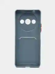 Синий меланж чехол для Xiaomi Redmi A3/Poco C61 (Сяоми Редми А3/Поко С61), с карманом для карт
