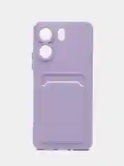 Лавандовый чехол для Xiaomi Redmi 13C/Poco C65 (Сяоми Редми 13С/Поко С65), с карманом для карт