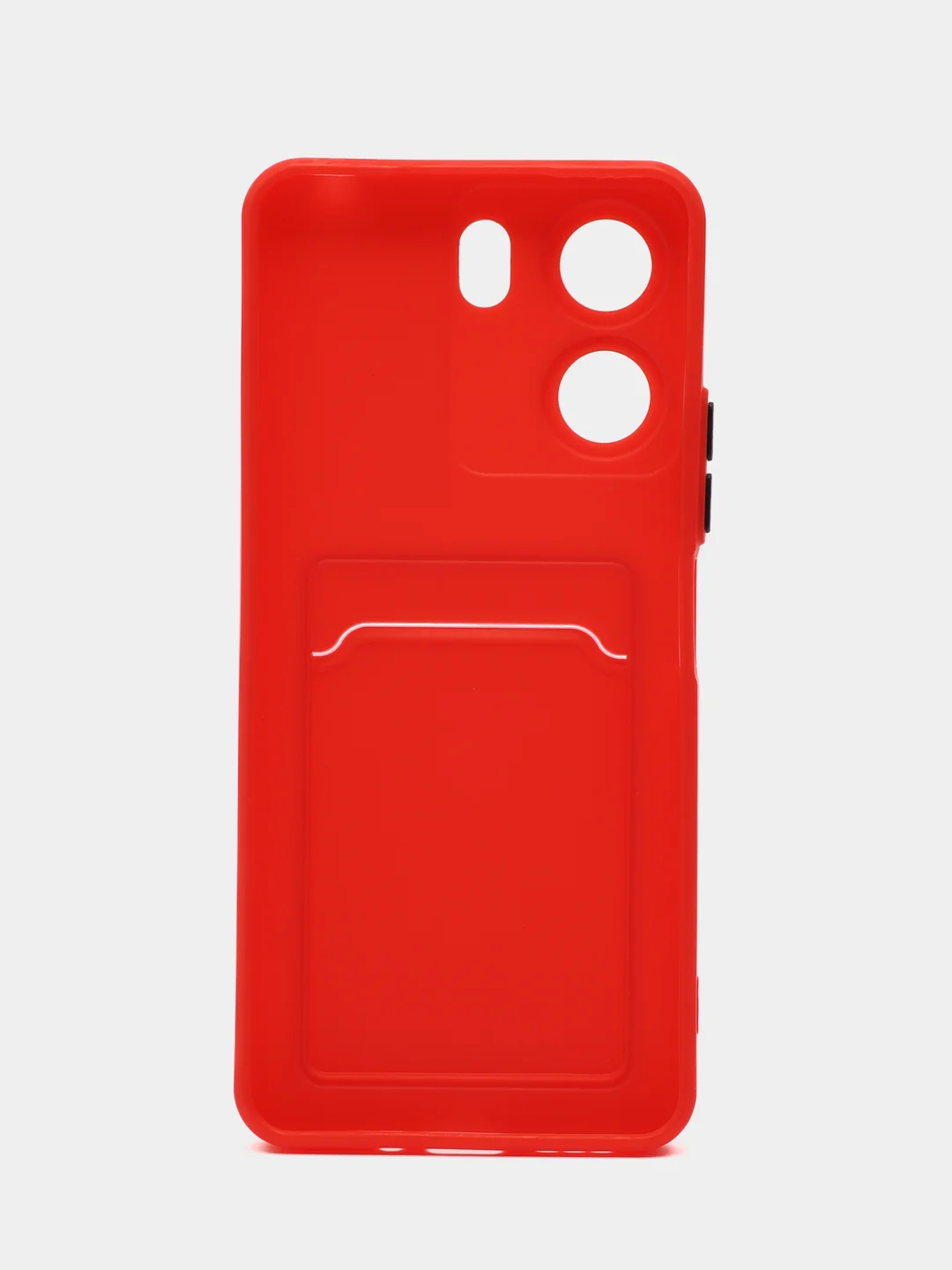 Красный чехол для Xiaomi Redmi 13C/Poco C65 (Сяоми Редми 13С/Поко С65), с карманом для карт