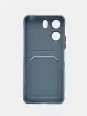 Синий меланж чехол для Xiaomi Redmi 13C/Poco C65 (Сяоми Редми 13С/Поко С65), с карманом для карт