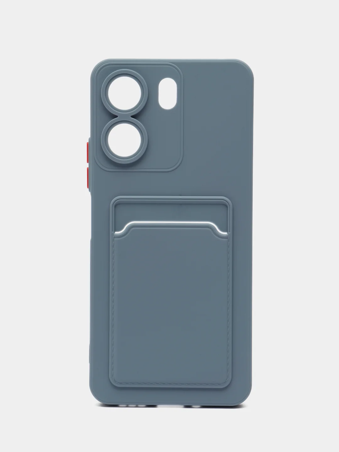 Синий меланж чехол для Xiaomi Redmi 13C/Poco C65 (Сяоми Редми 13С/Поко С65), с карманом для карт