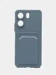 Синий меланж чехол для Xiaomi Redmi 13C/Poco C65 (Сяоми Редми 13С/Поко С65), с карманом для карт