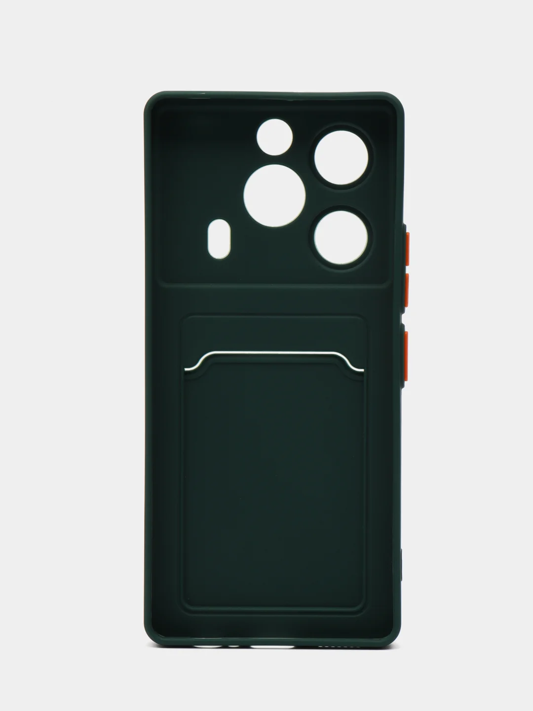 Тёмно-зелёный чехол для Tecno Pova 6/Pova 6 Pro 5G (Техно Пова 6/6Про 5Джи), с карманом для карт