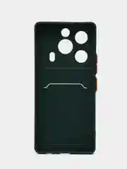 Тёмно-зелёный чехол для Tecno Pova 6/Pova 6 Pro 5G (Техно Пова 6/6Про 5Джи), с карманом для карт