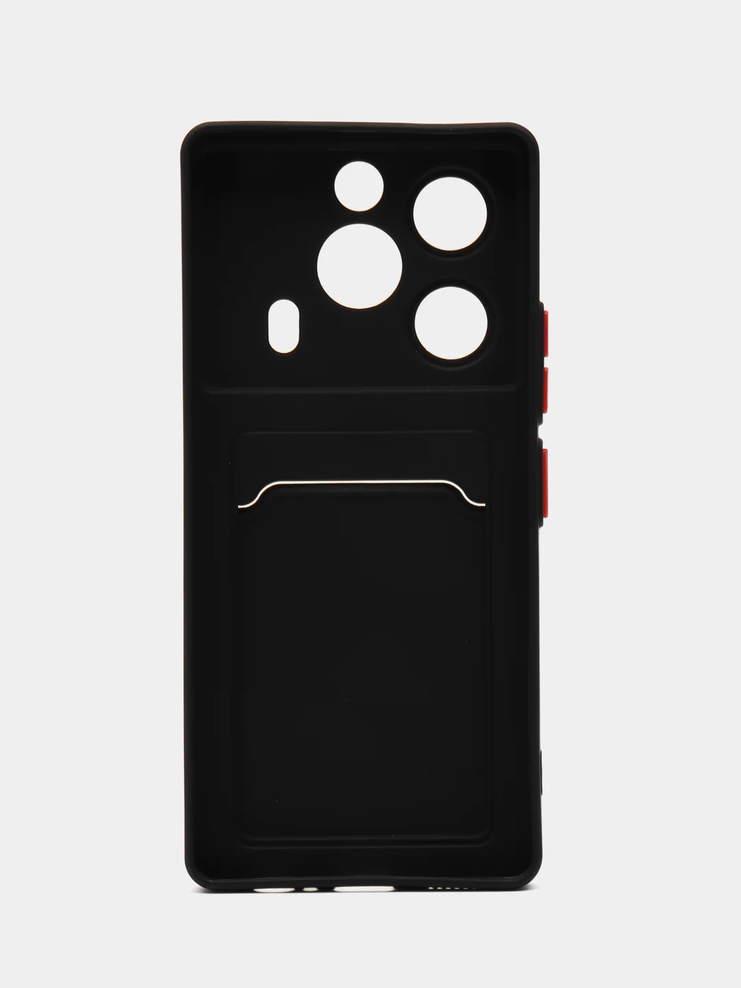 Черный чехол для Tecno Pova 6/Pova 6 Pro 5G (Техно Пова 6/6Про 5Джи), с карманом для карт