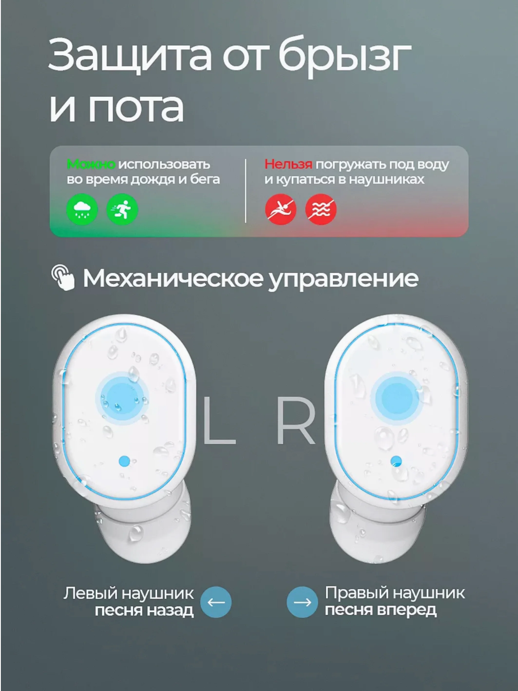 Белый беспроводные наушники A6S True Wireless Headset