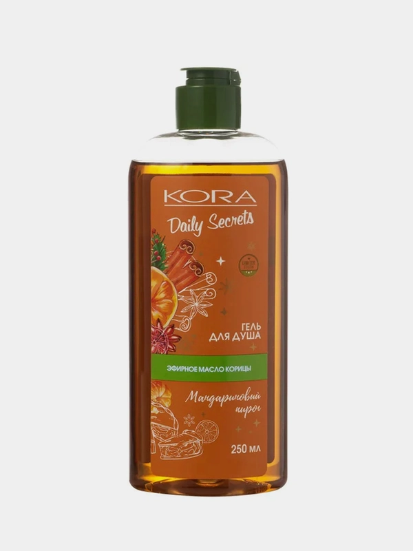 Гель для душа KORA Daily Secrets "Мандариновый пирог", 250 мл