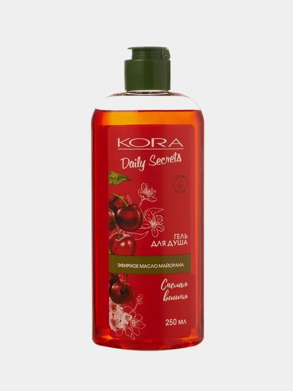 Гель для душа KORA Daily Secrets "Спелая вишня", 250 мл
