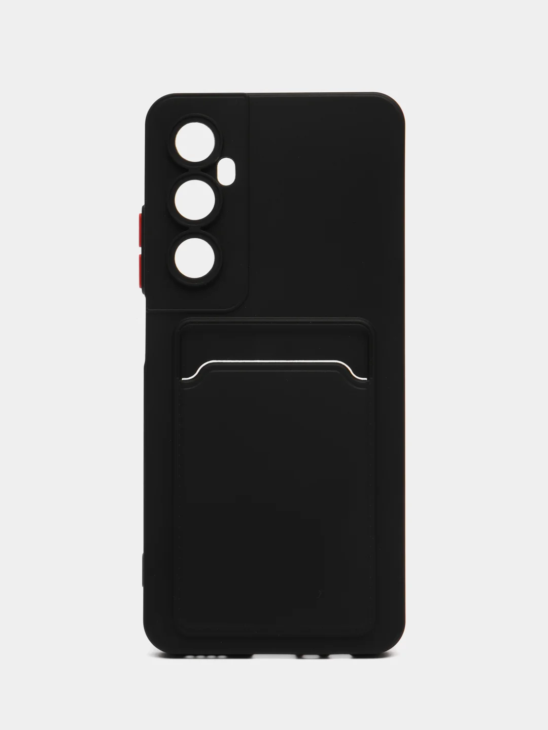 Черный чехол для Realme C65 (Реалми С65), с карманом для карт