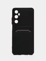 Черный чехол для Realme C65 (Реалми С65), с карманом для карт