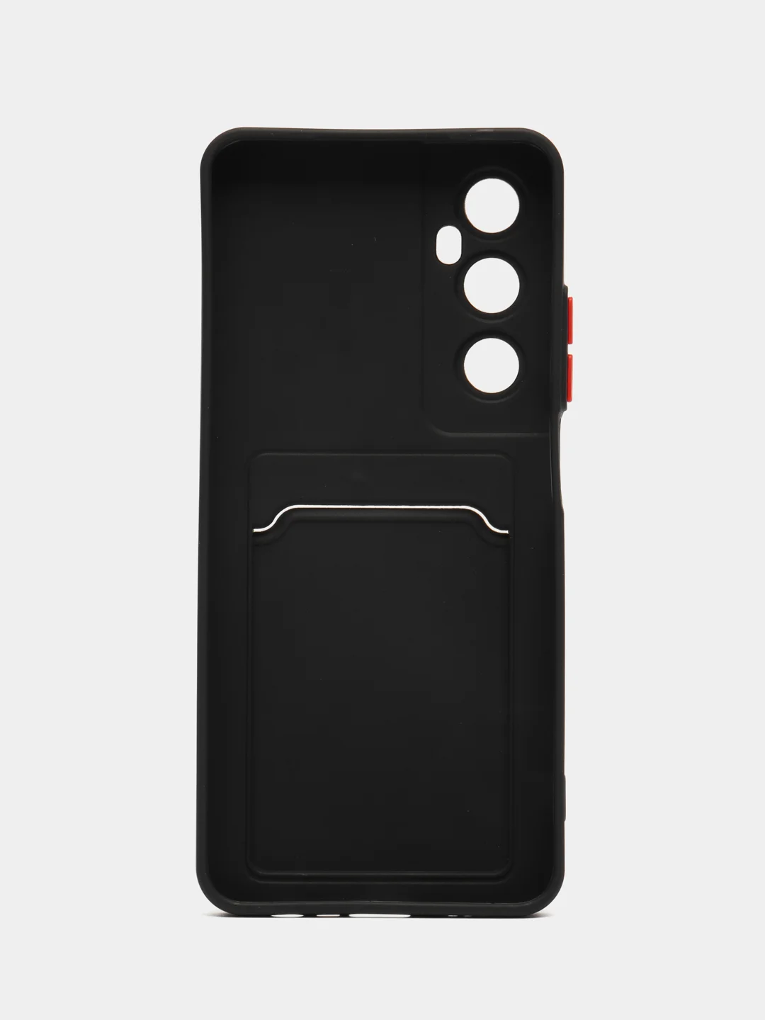 Черный чехол для Realme C65 (Реалми С65), с карманом для карт