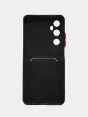 Черный чехол для Realme C65 (Реалми С65), с карманом для карт