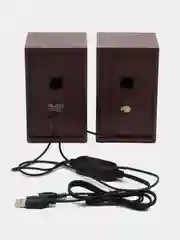 Коричневый колонки компьютерные 2.0, Dialog Stride AST-15UP, 6W RMS