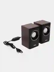 Коричневый колонки компьютерные 2.0, Dialog Stride AST-15UP, 6W RMS