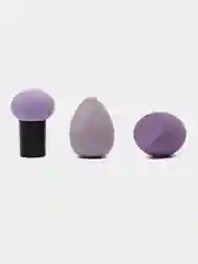 Фиолетовый спонж для макияжа, в футляре