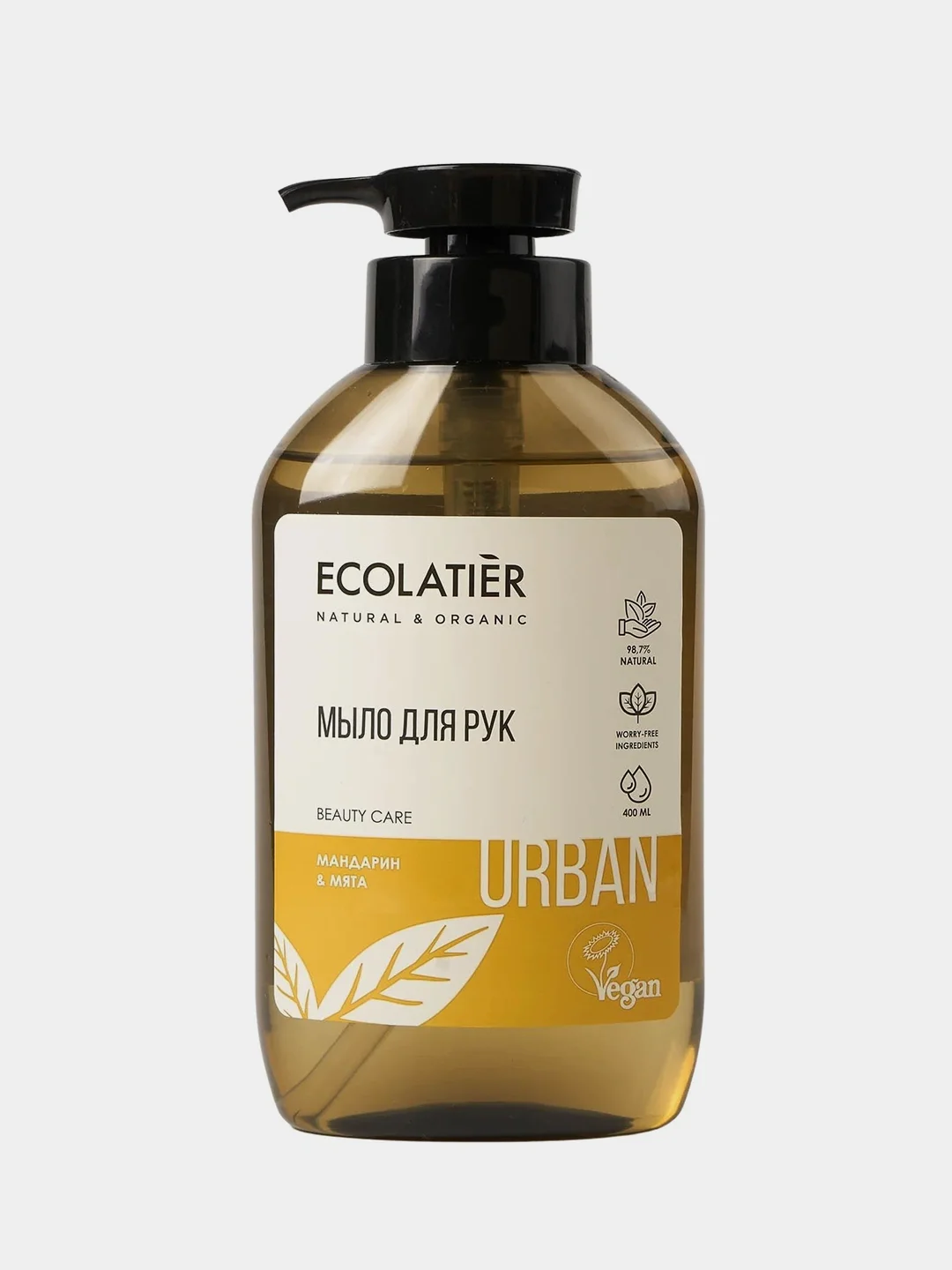 Жидкое мыло для рук ECOLATIER "Мандарин & мята", 400 мл