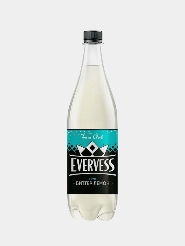 Напиток EVERVESS Биттер Лемон, газированный, 1л